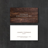 Modern Rustic Dark Wood | VISITEKAARTJES
