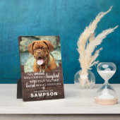 Modern Rustic Dierenherdenking | Foto Aandenken Fotoplaat (Zijkant)