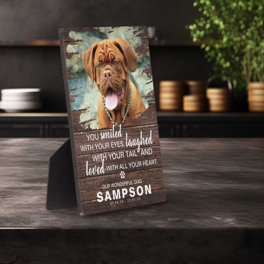 Modern Rustic Dierenmonument | Fotoherinnering Fotoplaat