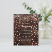Modern Rustic Dusty Roos Pink Confetti Wedding (Staand voorkant)