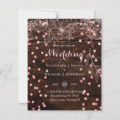 Modern Rustic Dusty Roos Pink Confetti Wedding (Voorkant)