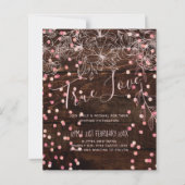 Modern Rustic Dusty Roos Pink Confetti Wedding (Voorkant)