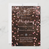 Modern Rustic Dusty Roos Pink Confetti Wedding (Voorkant)