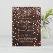 Modern Rustic Dusty Roos Pink Confetti Wedding (Staand voorkant)