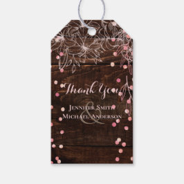 Modern Rustic Dusty Roos Pink Confetti Wedding Cadeaulabel