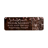 Modern Rustic Dusty Roos Pink Confetti Wedding Etiket (Voorkant)