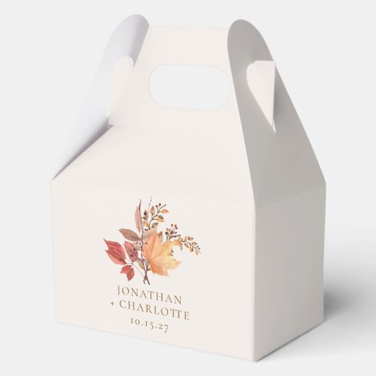 Modern Rustic Fall Boho Flower Wedding  Bedankdoosjes (Voorkant)