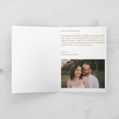 Modern Rustic Fall Boho Flower Wedding  Bedankkaart (Binnen)