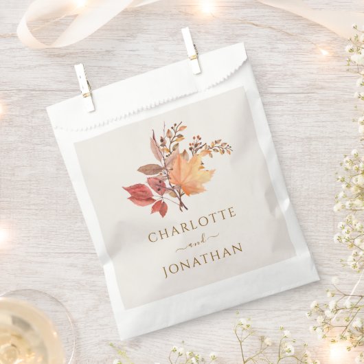 Modern Rustic Fall Boho Flower Wedding  Bedankzakje (Geknipt)