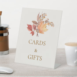 Modern Rustic Fall Boho Flower Wedding Reclamebord Met Voetstuk