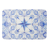 Modern Rustic Farmhouse Nautical Beach Blue Badmat (Voorkant)