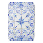 Modern Rustic Farmhouse Nautical Beach Blue Badmat (Voorkant Verticaal)