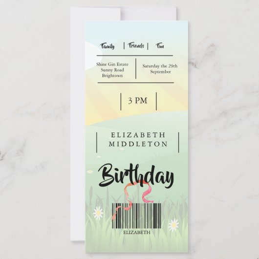 Modern Rustic Festival 40th Birthday (Achterkant)