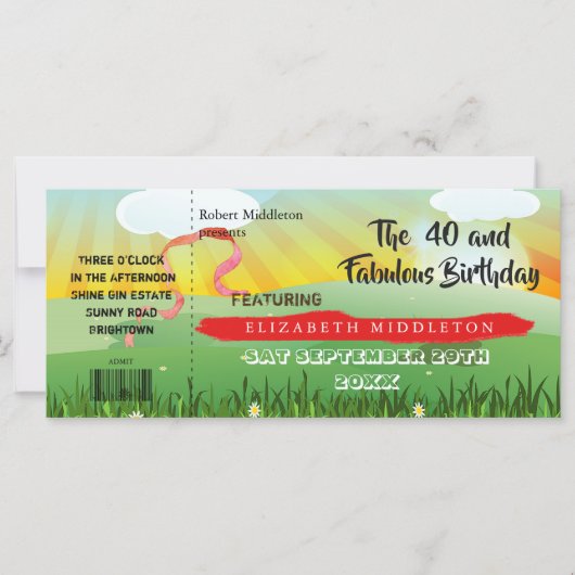 Modern Rustic Festival 40th Birthday (Voorkant)