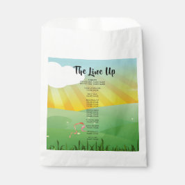 Modern Rustic Festival Wedfest Programme Bedankzakje