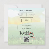 Modern Rustic Festival Wedfest Weddenschap (Achterkant)