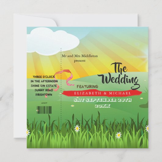 Modern Rustic Festival Wedfest Weddenschap (Voorkant)