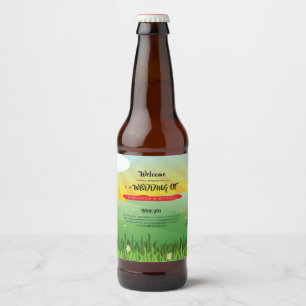 Modern Rustic Festival Wedfest Wedfest Welcome Bier Etiket