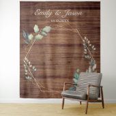 Modern Rustic Floral Wedding Backdrop Wandkleed (In situ)