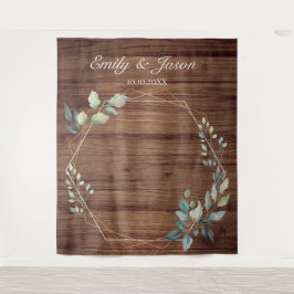 Modern Rustic Floral Wedding Backdrop Wandkleed