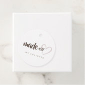 Modern Rustic gemaakt met Love Heart Kraft Paper Bedankjes Labels (In situ)