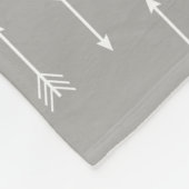 Modern Rustic Gray Wolf Silhouette en Arrows Fleece Deken (Hoek)