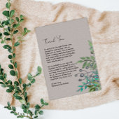 Modern Rustic Greenery Wedding Bedankkaart