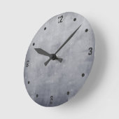 Modern rustic Grey abstract Ronde Klok (Hoek)