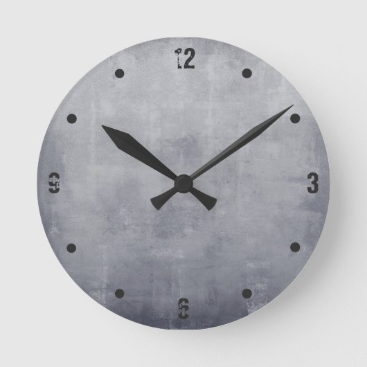 Modern rustic Grey abstract Ronde Klok (Voorkant)