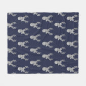 Modern Rustic Grey Tribal gevatterde deer Fleece Deken (Voorkant (Horizontaal))