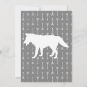 Modern Rustic Grey & White Wolf Arrows Baby shower Kaart (Achterkant)