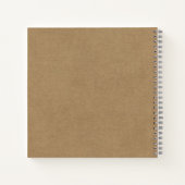 Modern Rustic Hand Lettered Sketchbook Kraft Paper Notitieboek (Achterkant)