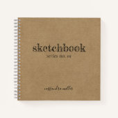 Modern Rustic Hand Lettered Sketchbook Kraft Paper Notitieboek (Voorkant)