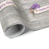 Modern Rustic Happy Norooz Hyacinth Cadeaupapier (Rol Hoek)