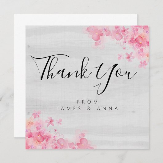 Modern Rustic - Hartelijk dank Bedankkaart (Voorkant / Achterkant)