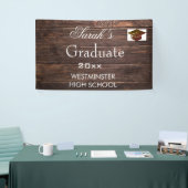 Modern Rustic High School Afstuderen Spandoek (Beurs)