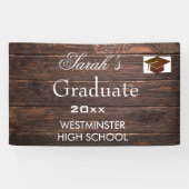 Modern Rustic High School Afstuderen Spandoek (Horizontaal)