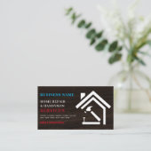 Modern Rustic Home Repair Handyman Visitekaartje (Staand voorkant)