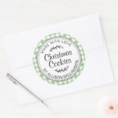 Modern Rustic Homemade met kerstkoekjes Green Ronde Sticker (Envelop)