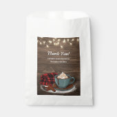 Modern Rustic Hot Cocoa Cozy Baby shower Bedankzakje (Voorkant)