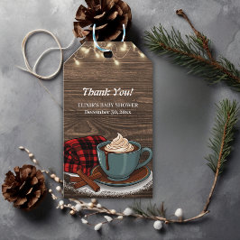 Modern Rustic Hot Cocoa Cozy Baby shower Cadeaulabel