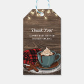 Modern Rustic Hot Cocoa Cozy Baby shower Cadeaulabel (Voorkant)