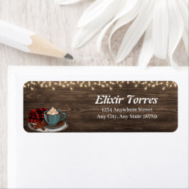 Modern Rustic Hot Cocoa Cozy Baby shower Etiket