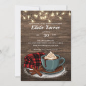 Modern Rustic Hot Cocoa Cozy Baby shower Kaart (Voorkant)