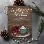 Modern Rustic Hot Cocoa Cozy Baby shower Kaart