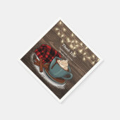 Modern Rustic Hot Cocoa Cozy Baby shower Servet (Hoek)