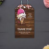Modern Rustic Ice Cream Scoop Drawing Baby shower Cadeaulabel