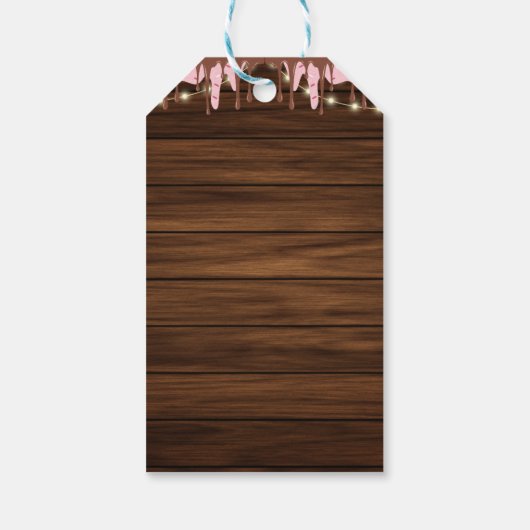 Modern Rustic Ice Cream Scoop Drawing Baby shower Cadeaulabel (Achterkant)