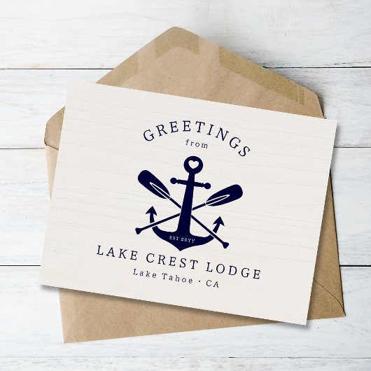 Modern Rustic Lake House Vakantiewoningen Airbnb Briefkaart