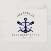 Modern Rustic Lake House Vakantiewoningen Airbnb Briefkaart (Voorkant)